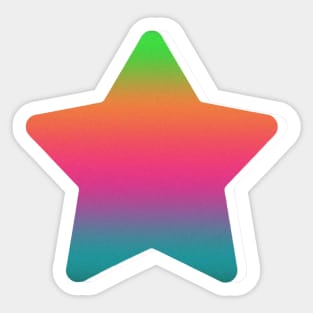 Starry night - LGBT rainbow star Sticker